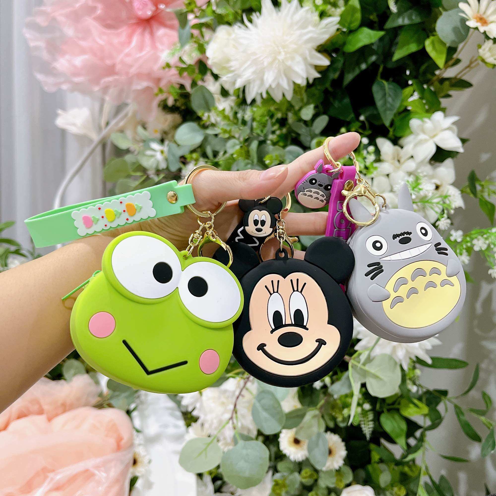Móc khoá Ví Đựng Tiền Ếch, Chuột Mickey, Totoro