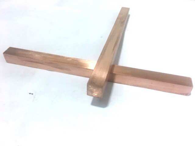 THANH ĐỒNG ĐỎ vuông 10mm. Dài 15cm. CHẾ MÁY HÀN CELL PIN.