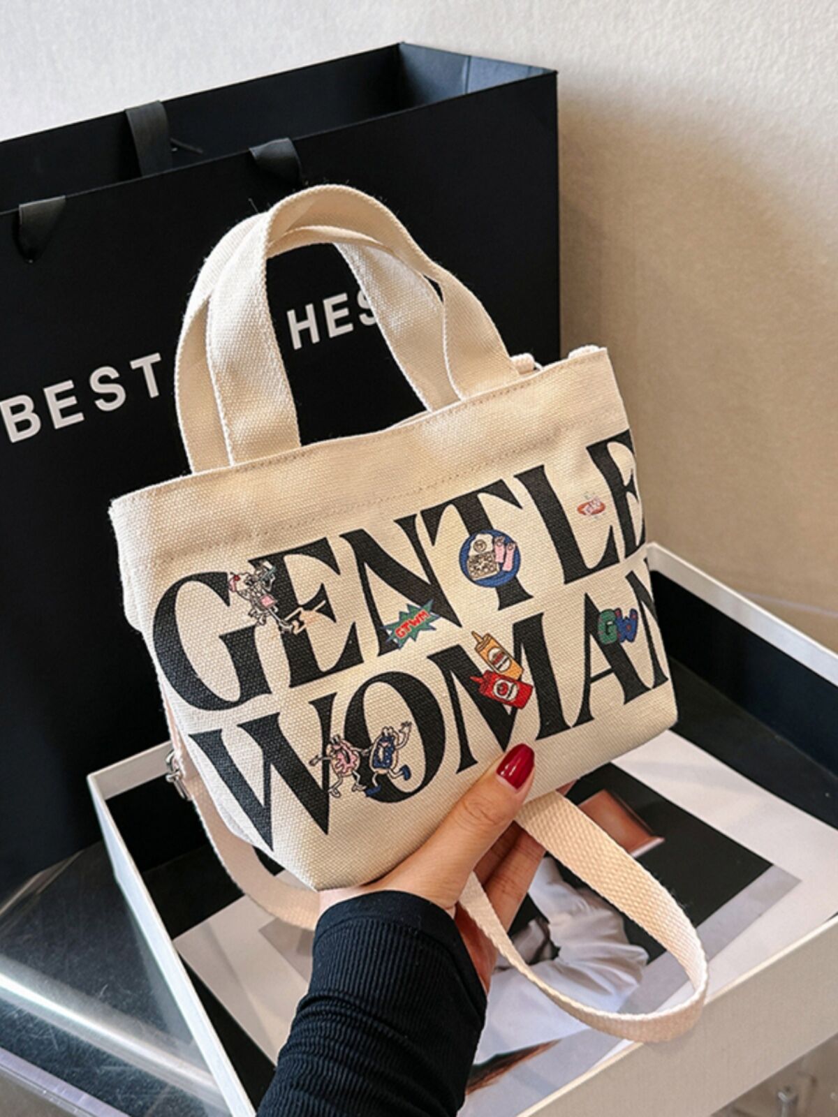 Túi Đeo Chéo Bằng Vải Mini Gentlewoman Phong Cách Thái Lan Thoải Mái Đa Năng Túi Đeo Vai Đơn Thời Trang Túi Xách Dành Cho Nam Và Nữ