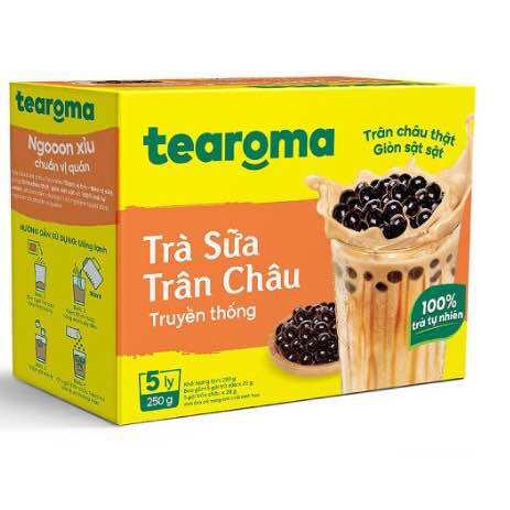 Combo 2 hộp Trà sữa trân châu Tearoma truyền thống
