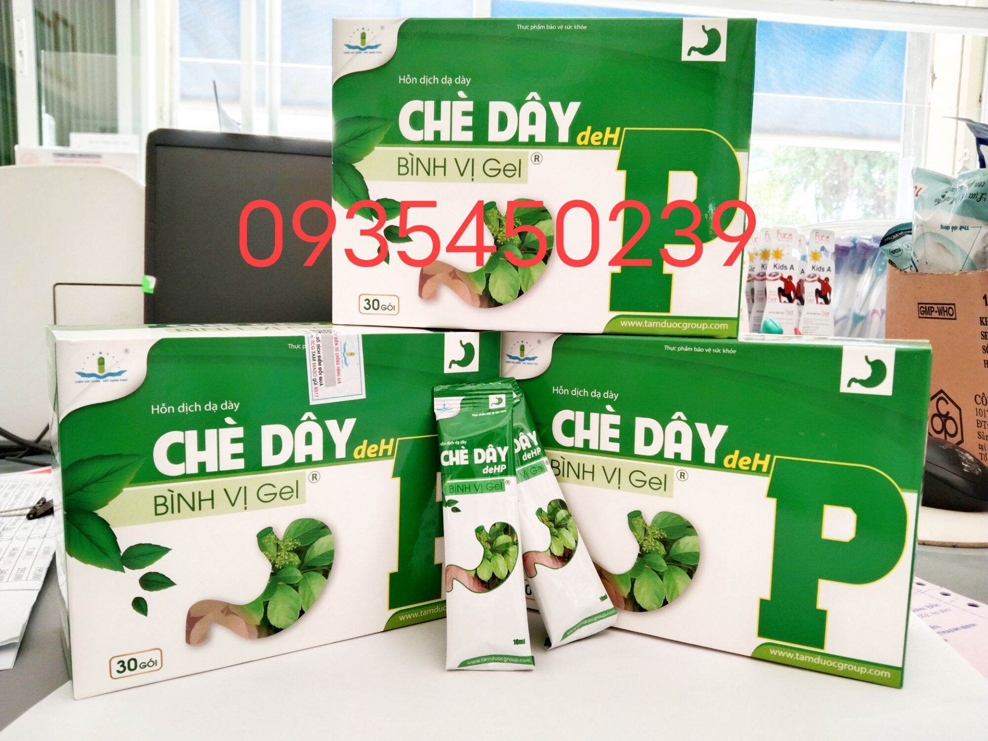 CHÈ DÂY deHP BÌNH VỊ GEL hộp 30gói - HỖ TRỢ ĐIỀU TRỊ VIÊM LOÉT DẠ DÀY TÁ TRÀNG