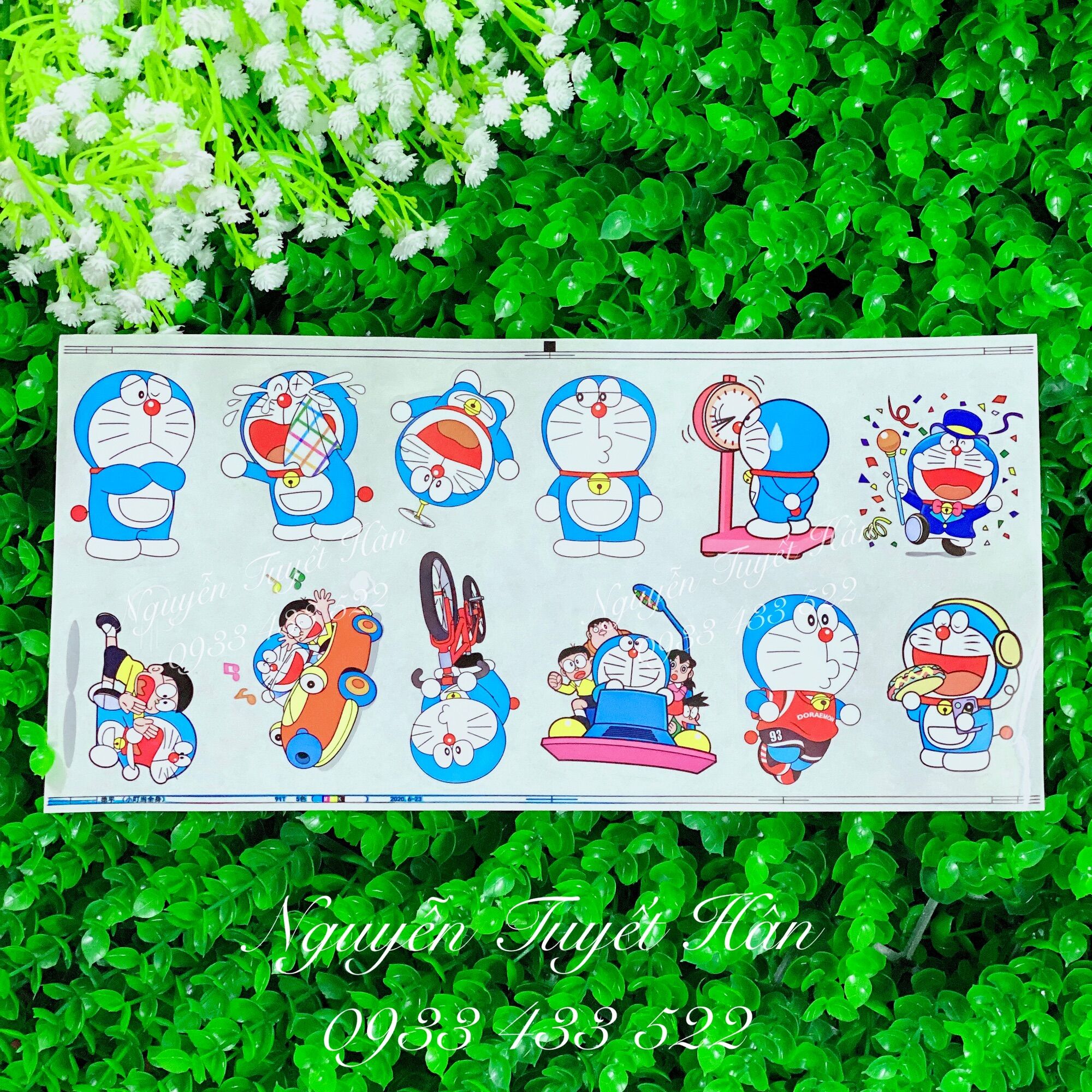 Hình dán chống thấm nước Hello Kitty - Doremon Doraemon - Melody - Brown