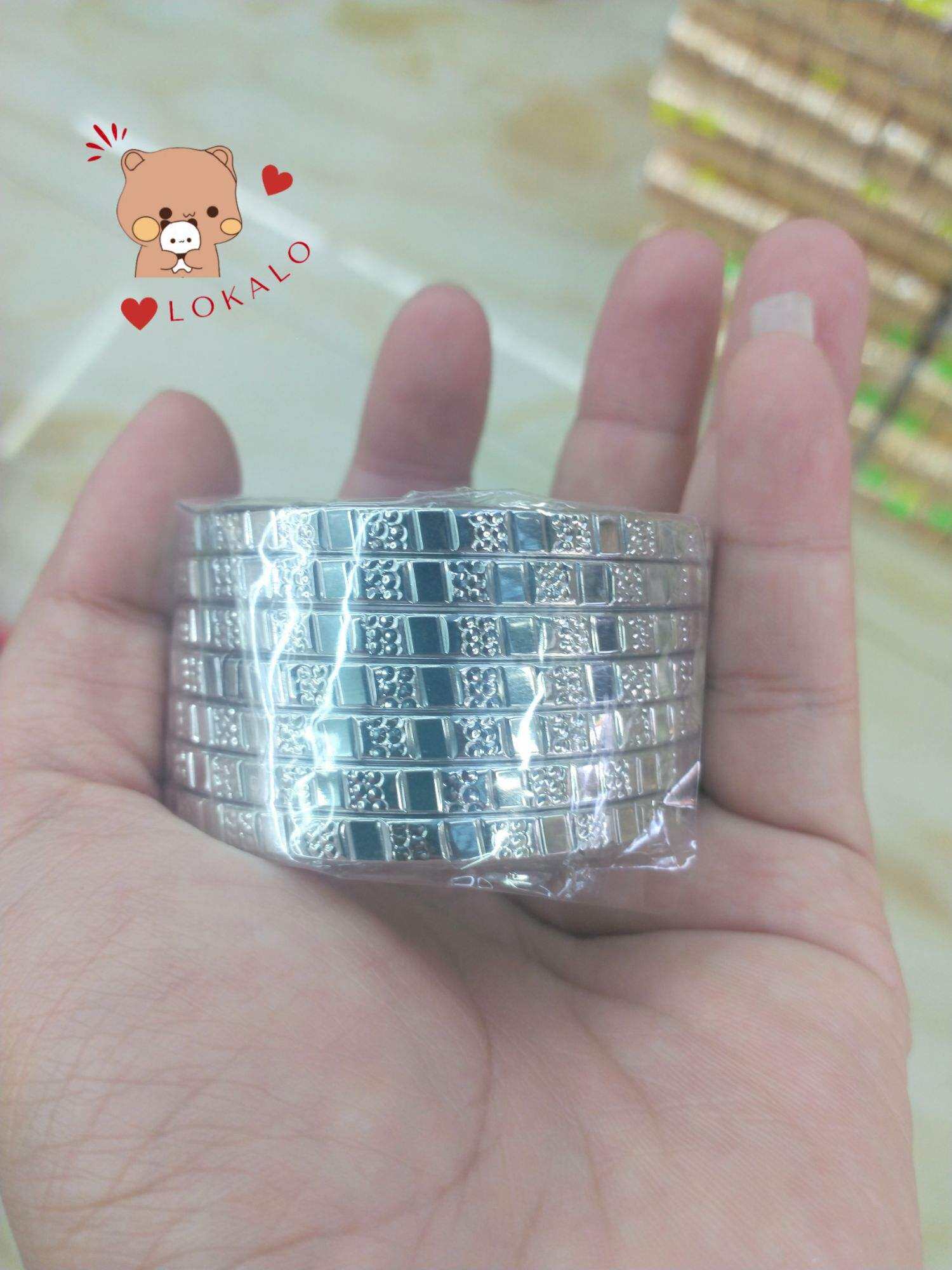Bộ Ximen Trắng 07 Chiếc Khoá Lưỡi Gà (Xi men Khoá Vàng Thật) Mạ Bạch Kim  Lokalo Shop - Đeo Bền Và Đẹp 1982022
