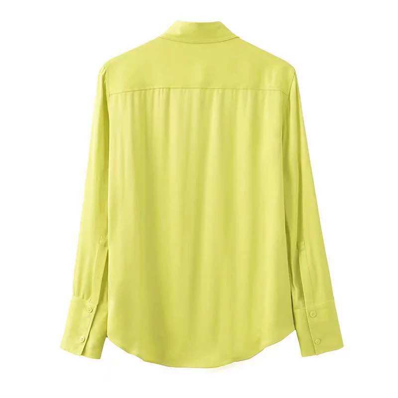 Made in Morocco - Áo Sơ Zara Mi Vải Lụa Satin Kiểu Cổ Điển