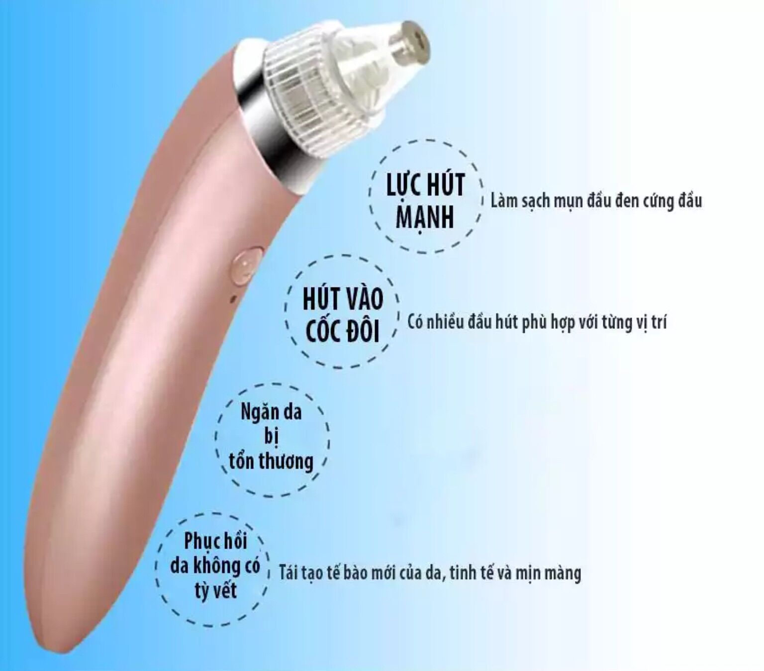 [HCM]Máy Hút Mụn Đầu Đen ,Máy Hút Mụn Cầm Tay - Hút Tất Cả Mụn Cám Mụn Bọc Mụn Mủ Trên Cơ Thể. Máy Hút Mụn Sạch Sâu Bên Trong Da Mặt. Sản phẩm Pin rời an toàn hiệu quả.