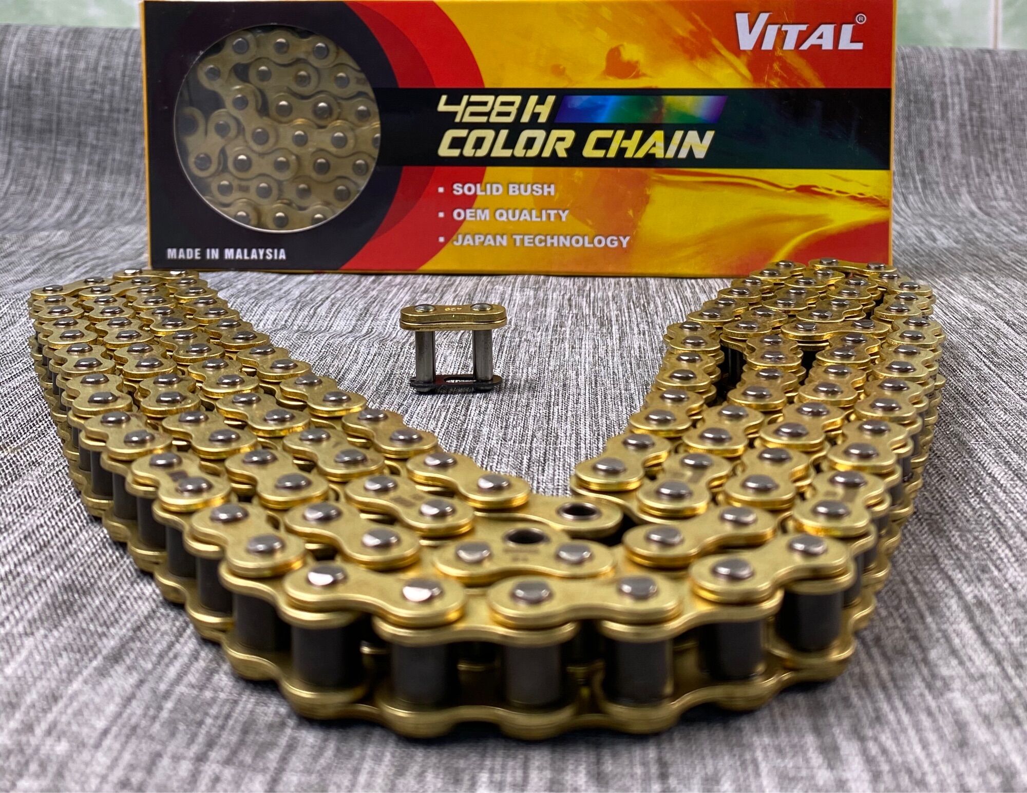 Sên vàng 10ly Vital 124 mắc dùng cho các dòng xe Winner /Raider/Exciter 150 /Exciter 155 /Gsx150 >> hàng nhập malaysia