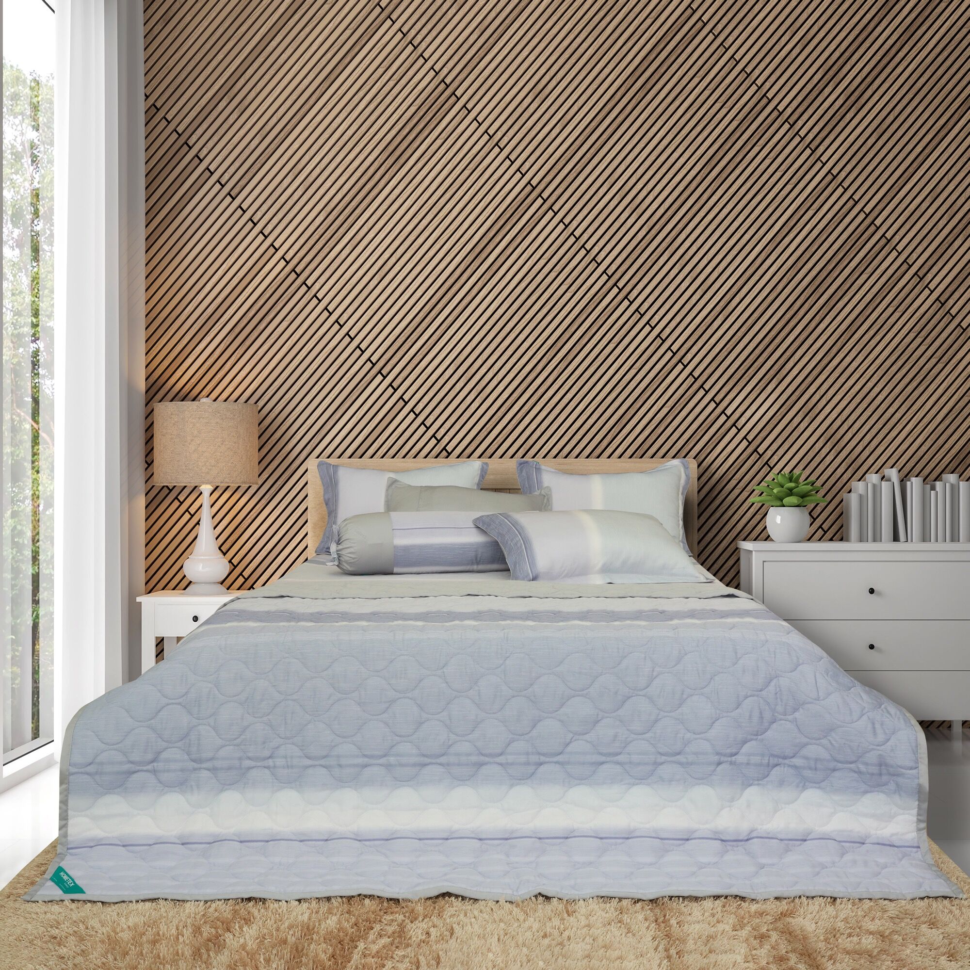 Bộ chăn drap gối Tencel 160x200cm ( 180x200cm) Hometex