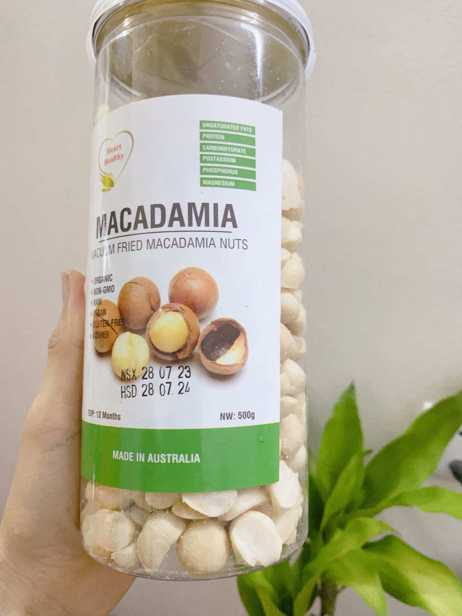 500gr Nhân Macca Vỡ, hàng vỡ to vỡ đôi