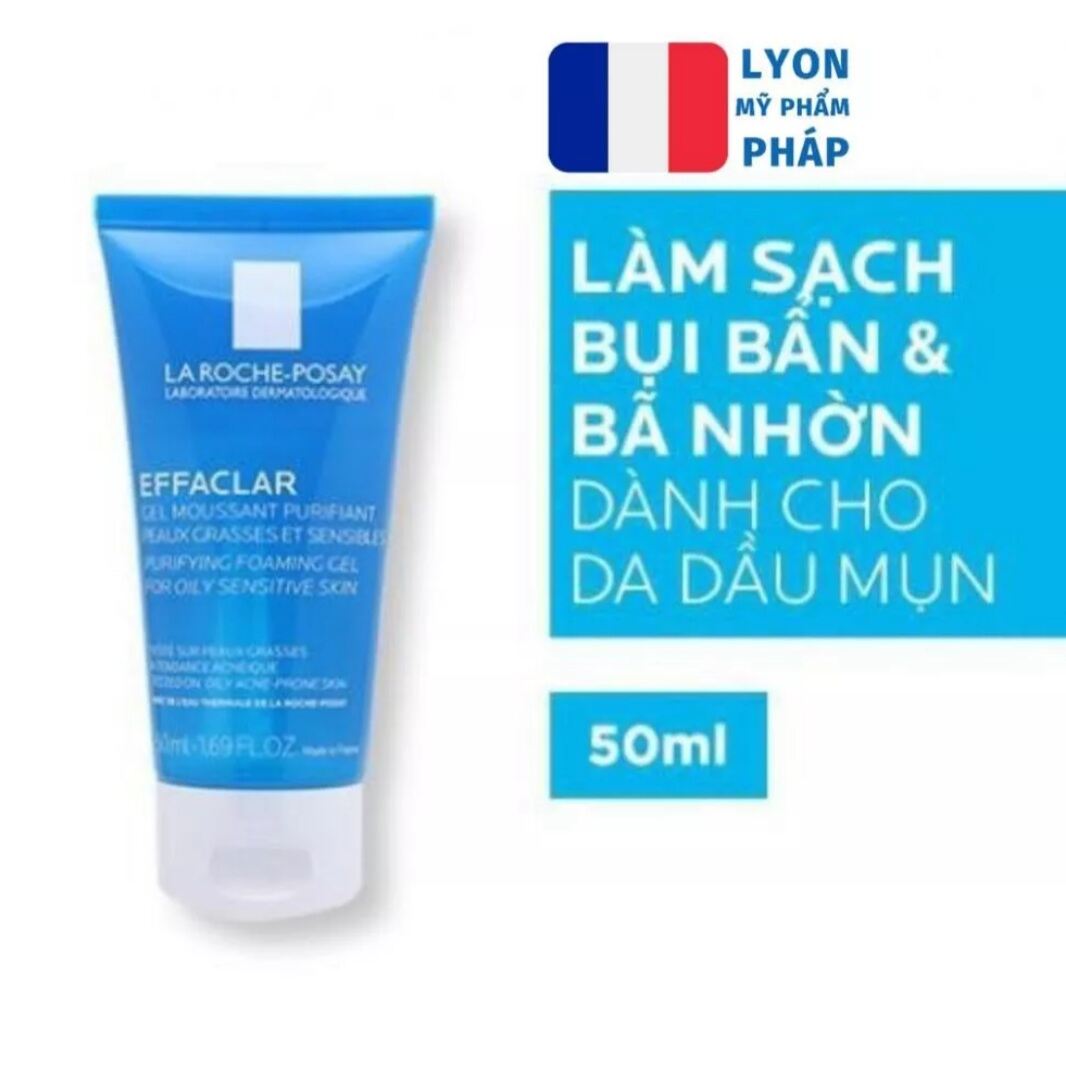 Sữa Rửa Mặt Cho Da Dầu Mụn Nhạy Cảm La Roche-Posay Effaclar 50ml