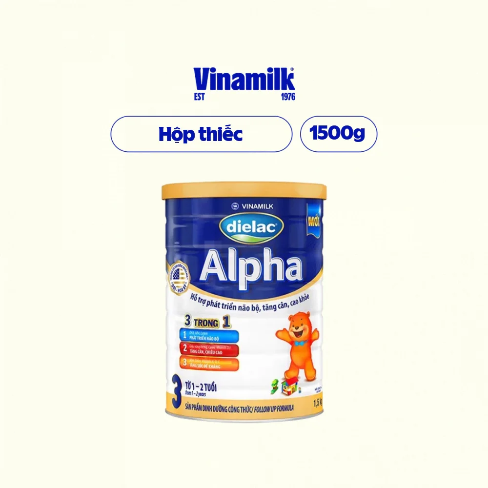 Combo 2lon Sữa Dielac Alpha số 3  1.5KG