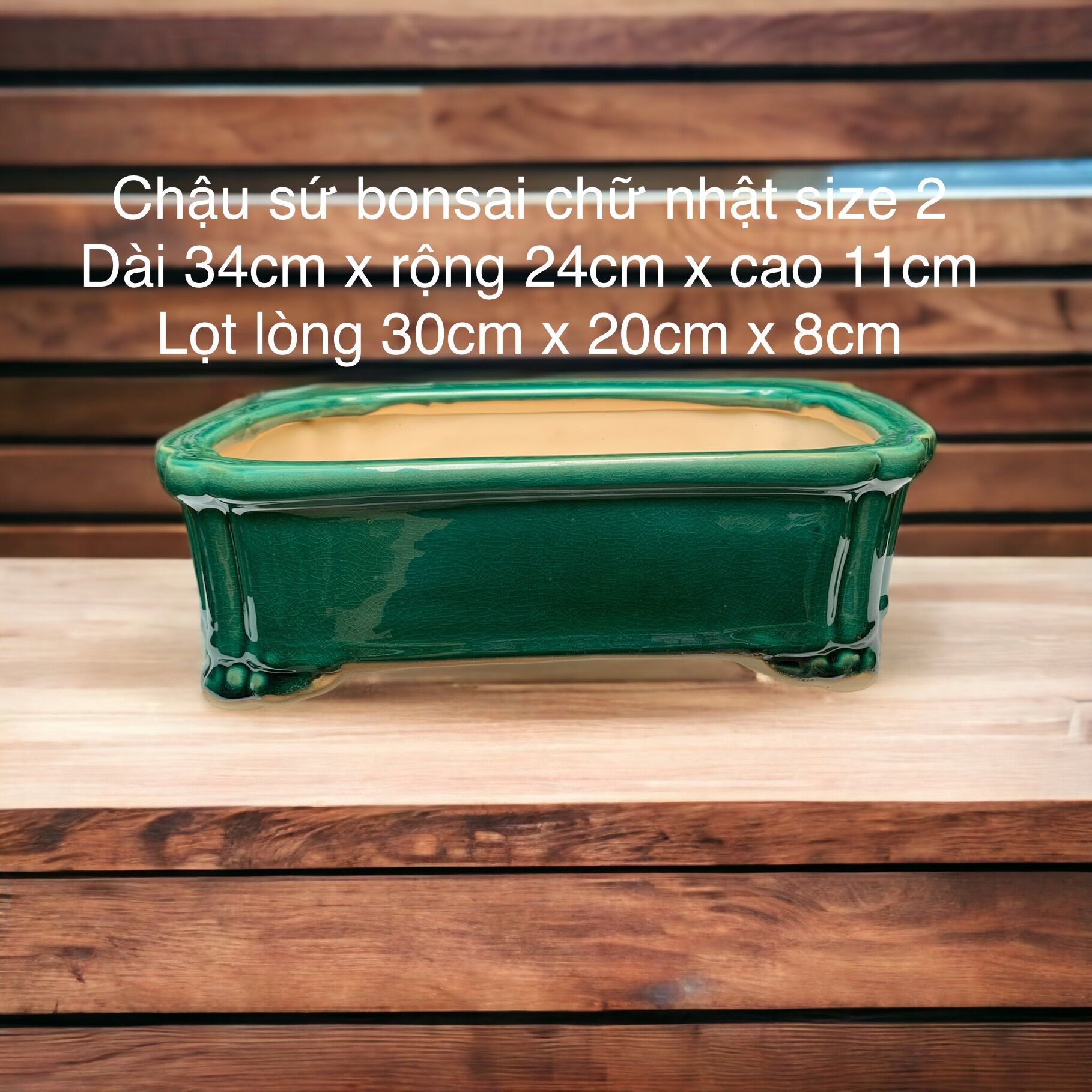 Chậu sứ Đồng Nai chữ nhật size 2