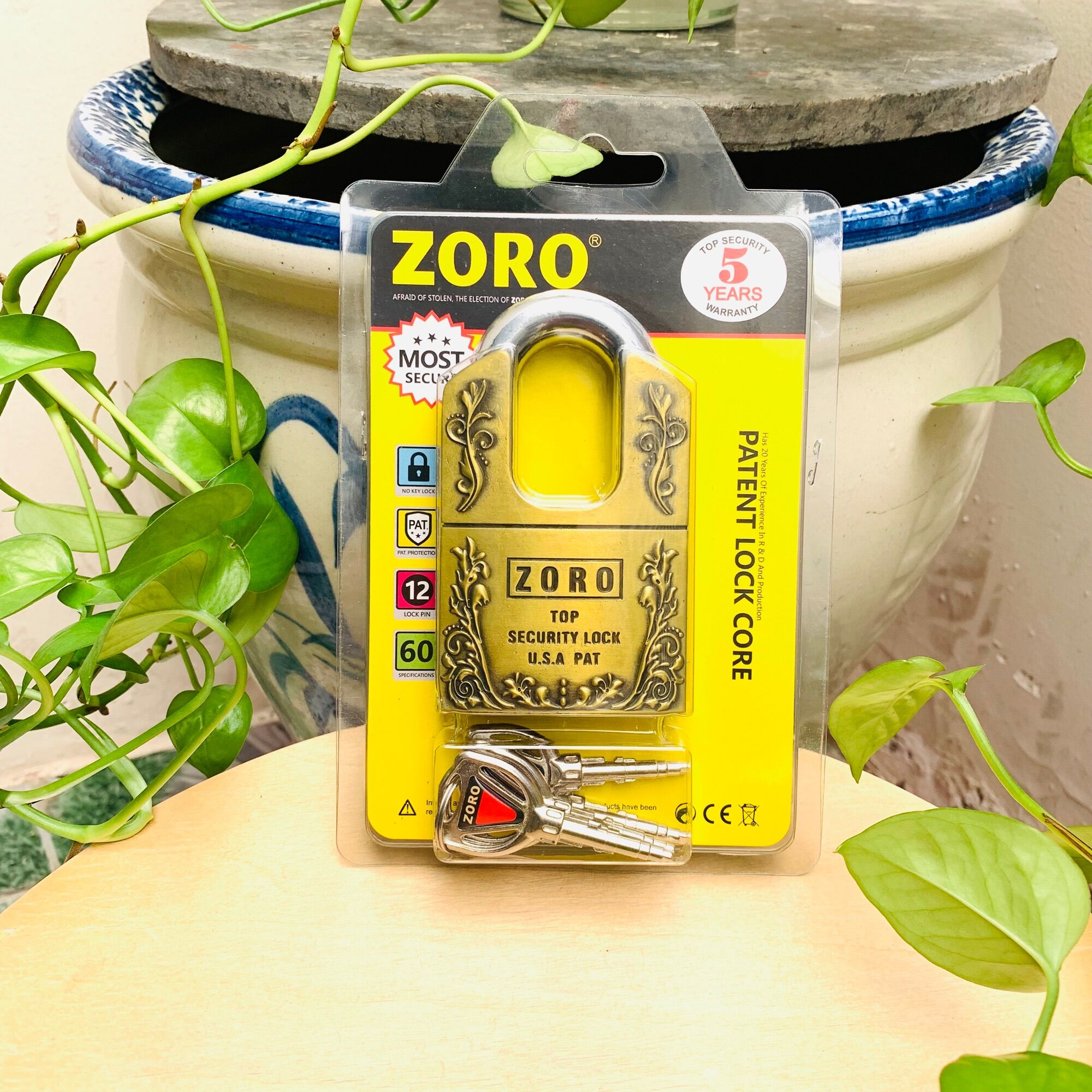 Ổ khoá bấm ZORO 6 phân chống cắt chìa đạn cao cấp