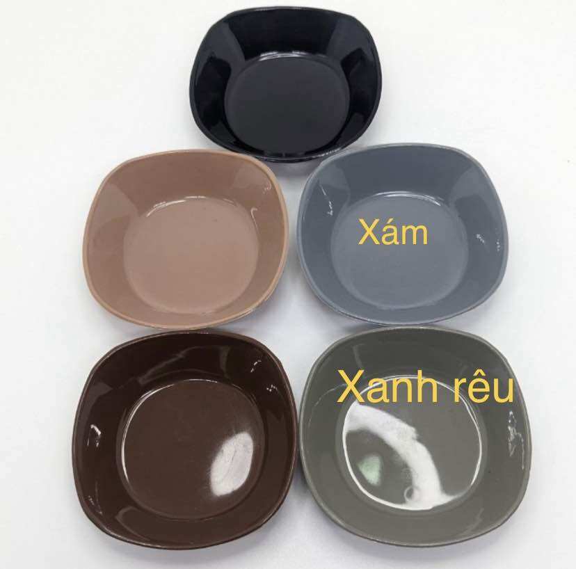 🔥Set 10 Chén Đựng MUỐI TIÊU, Nước Chấm Vuông Nhỏ (Kt: 7cmx 2cm)