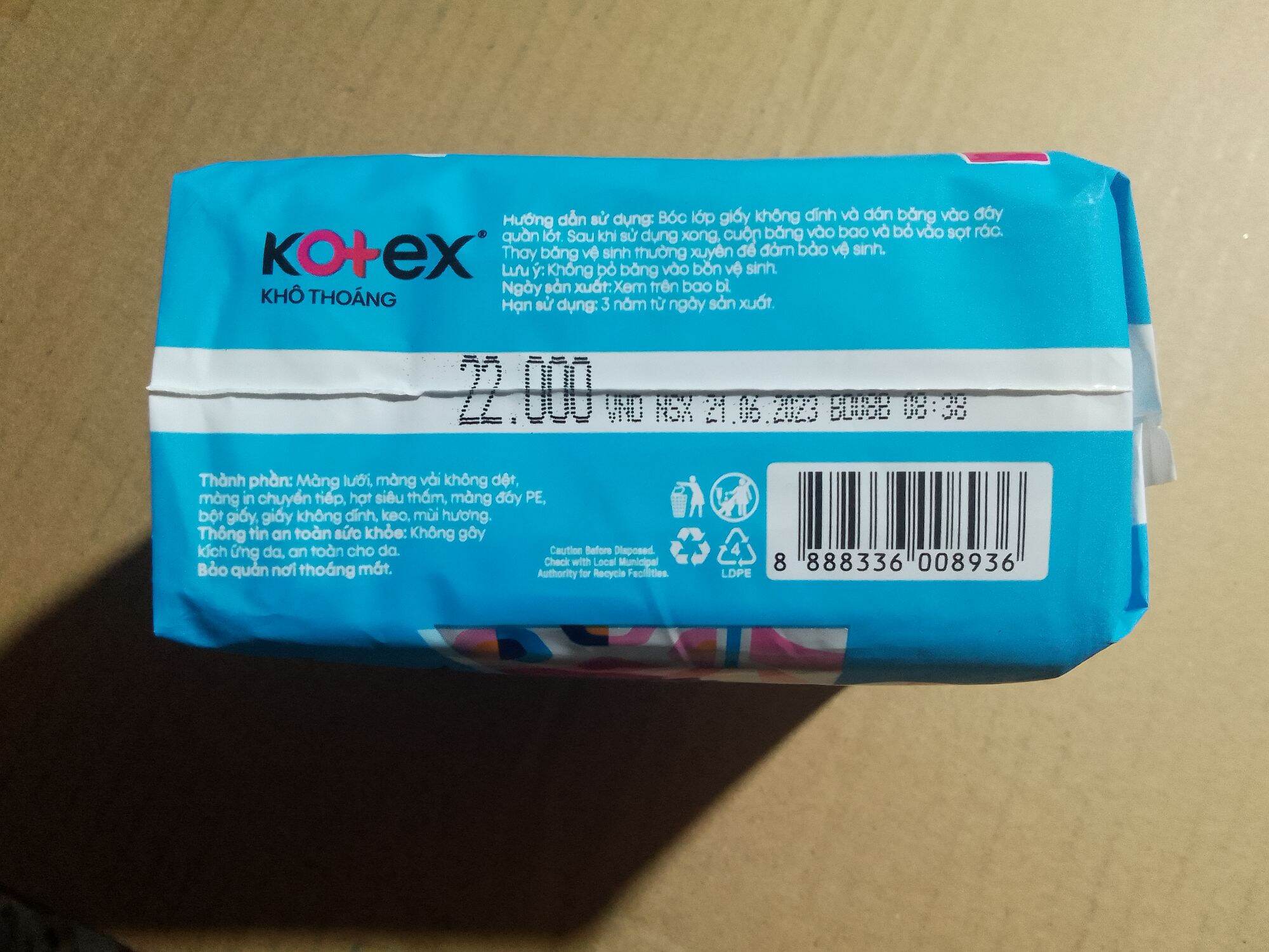Băng vệ sinh kotex siêu mỏng có cánh 8 miếng