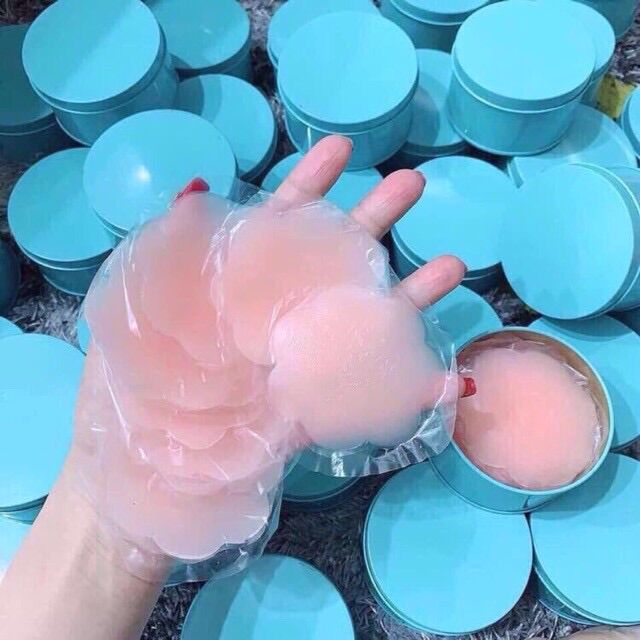Hộp 10 Miếng (5 Cặp) Dán Ngực Silicon Dán Nhũ Hoa - Miếng Dán Ti