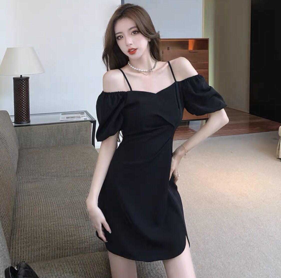 Đầm kiểu dây tay rớt