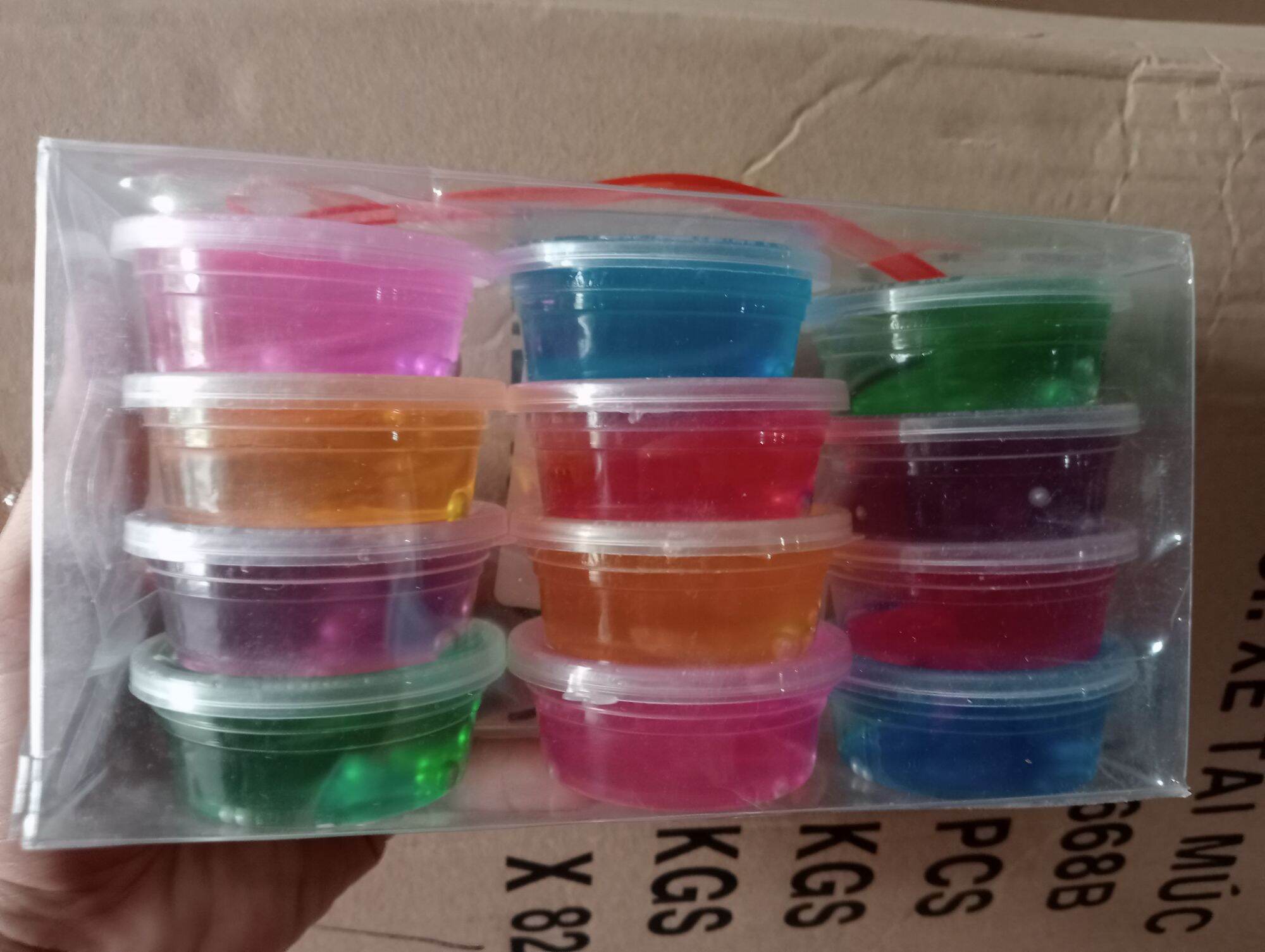 Bộ Đồ chơi slime Sờ Lam cho bé (12 cục)