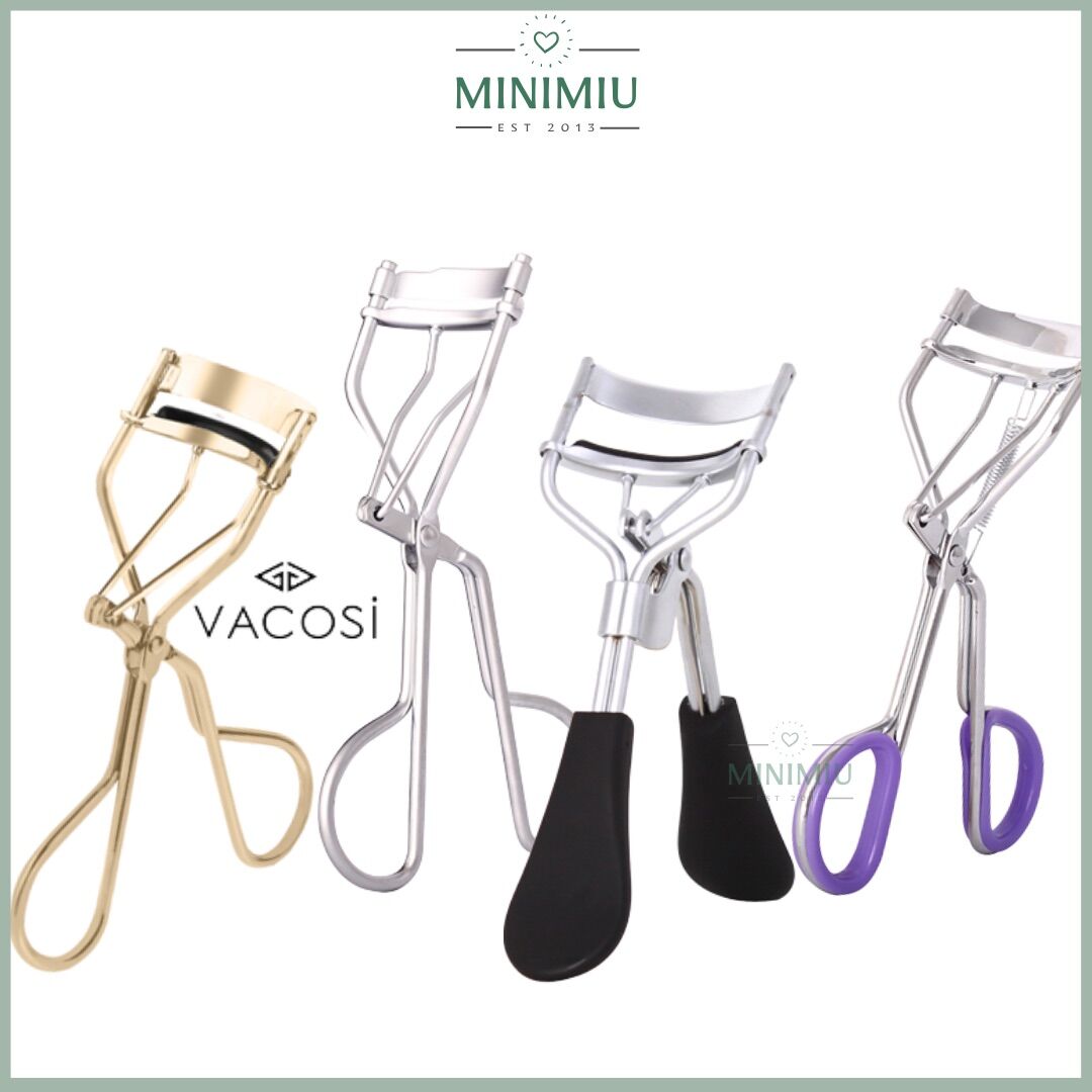 Đồ bấm mi cong lò xò vacosi cán tím bm01, cán đen bm03 , thân vàng bm04, xám bm02 - classic lash curler