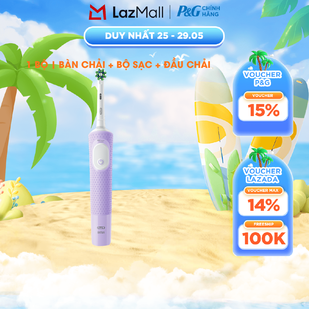 Bộ bàn chải điện Oral-B Vitality Pro LiLac