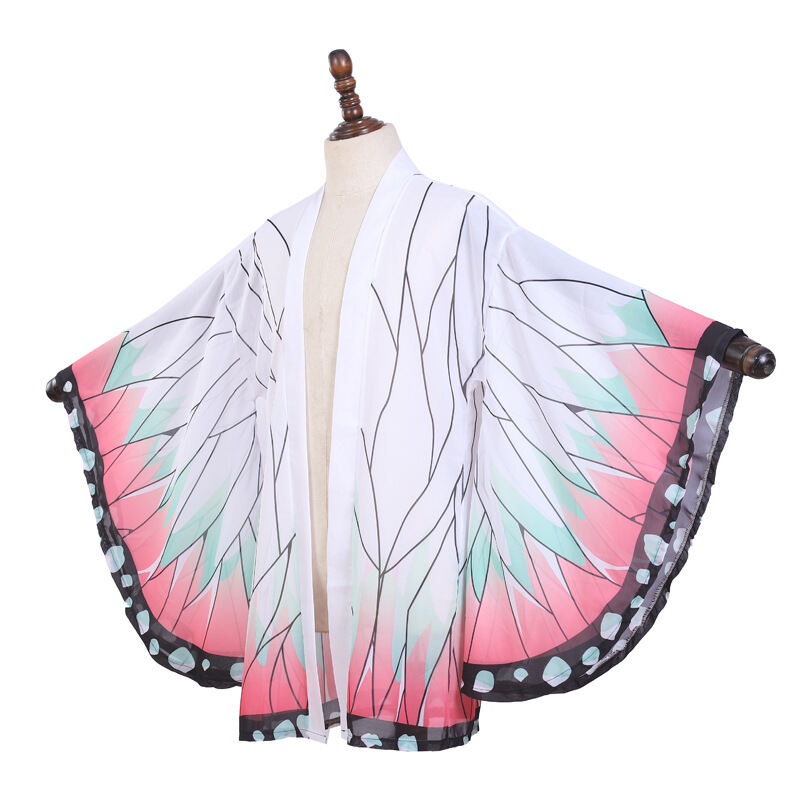 Kochou Shinobu Anime Cosplay Áo Cardigan Cardigan Nữ Đi Biển Mùa Hè Kỳ Nghỉ Bướm Áo Dây Top Chất Liệ