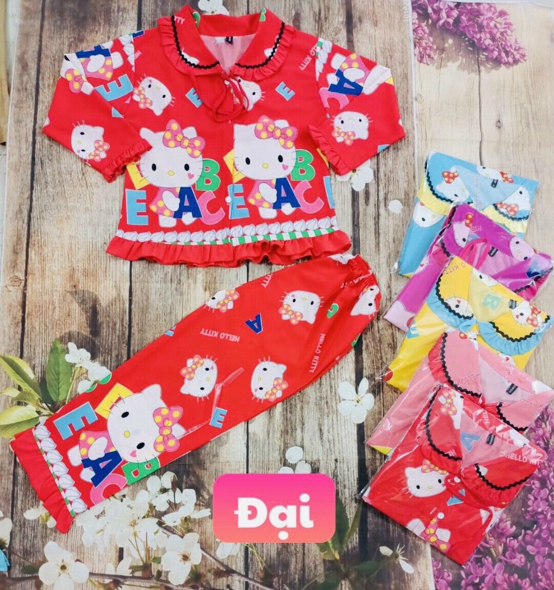 (HCM) BỘ PIJAMA LỤA TIỂU THƯ DÀI TAY CHO BÉ 20-36kg ( Ngẫu nhiên)