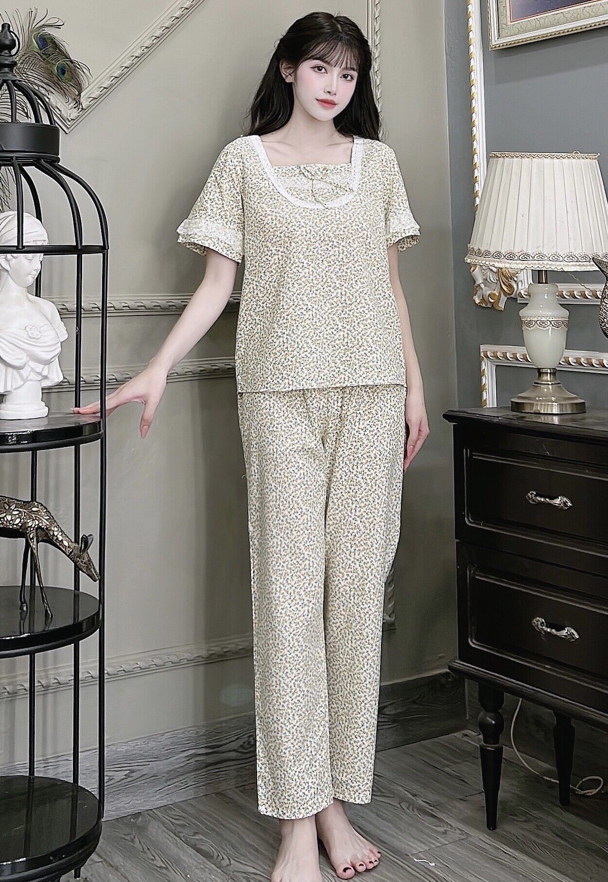 Đồ bộ mặc nhà nữ vải kate