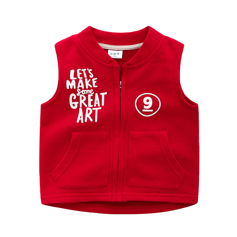Boys' Knitted Vest Pure Cotton 2020 Spring and Autumn New Style CHILDREN'S Garment Spring Clothing Vest Baby Waistcoat Vest Coat