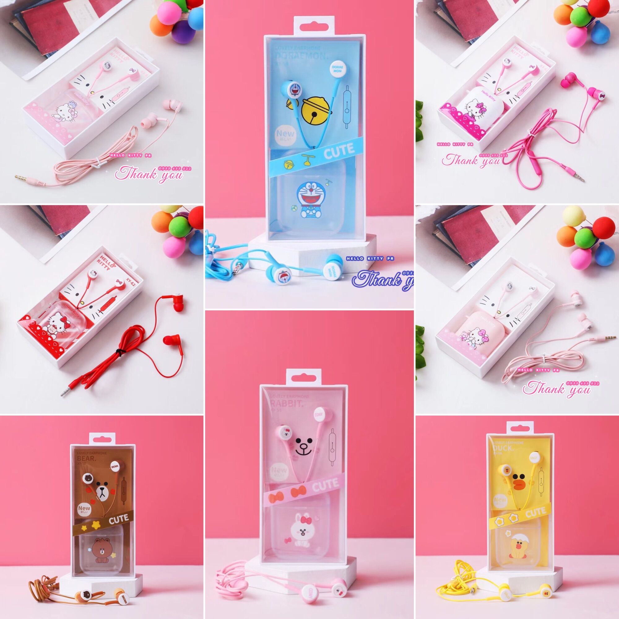 Tai nghe có micro Hello Kitty - Doremon Doraemon