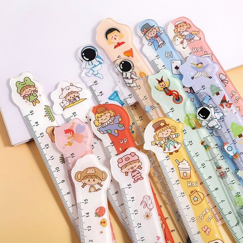 Thước Kiểu Hoạt Hình Dễ Thương 15cm