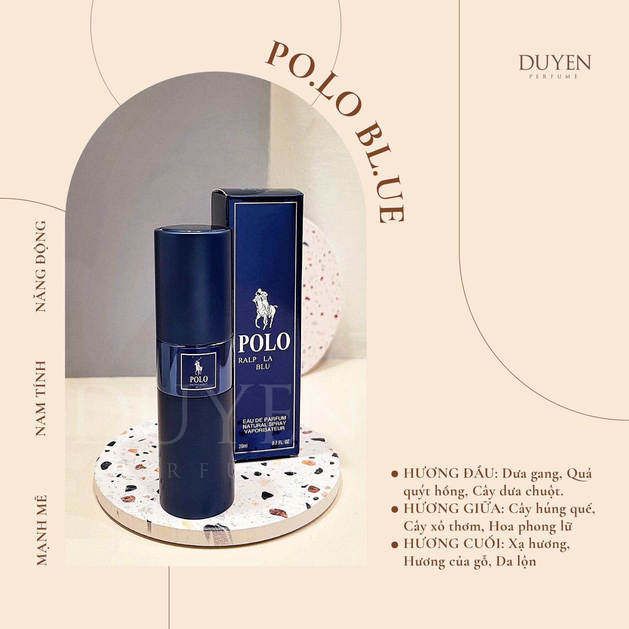 duyenperfume - Nước hoa mini 20ml POLO BLEU (NAM)
