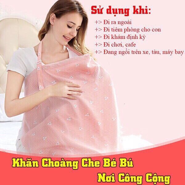 Khăn choàng che cho bé bú nơi công cộng, che nắng,che bụi cho bé