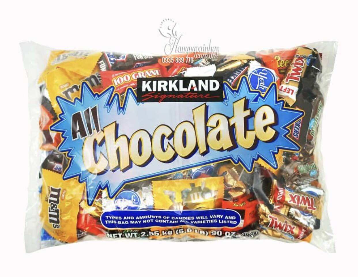 Chocolate tổng hợp 150 viên KIRKLAND Mỹ - gói 2.55kg