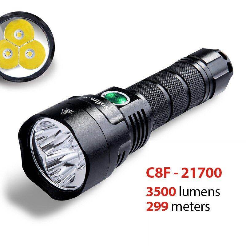 Đèn Pin SOFIRN C8F -3500lm-21700- 4000mAh - 3×LH351D- chiếu xa 200m
