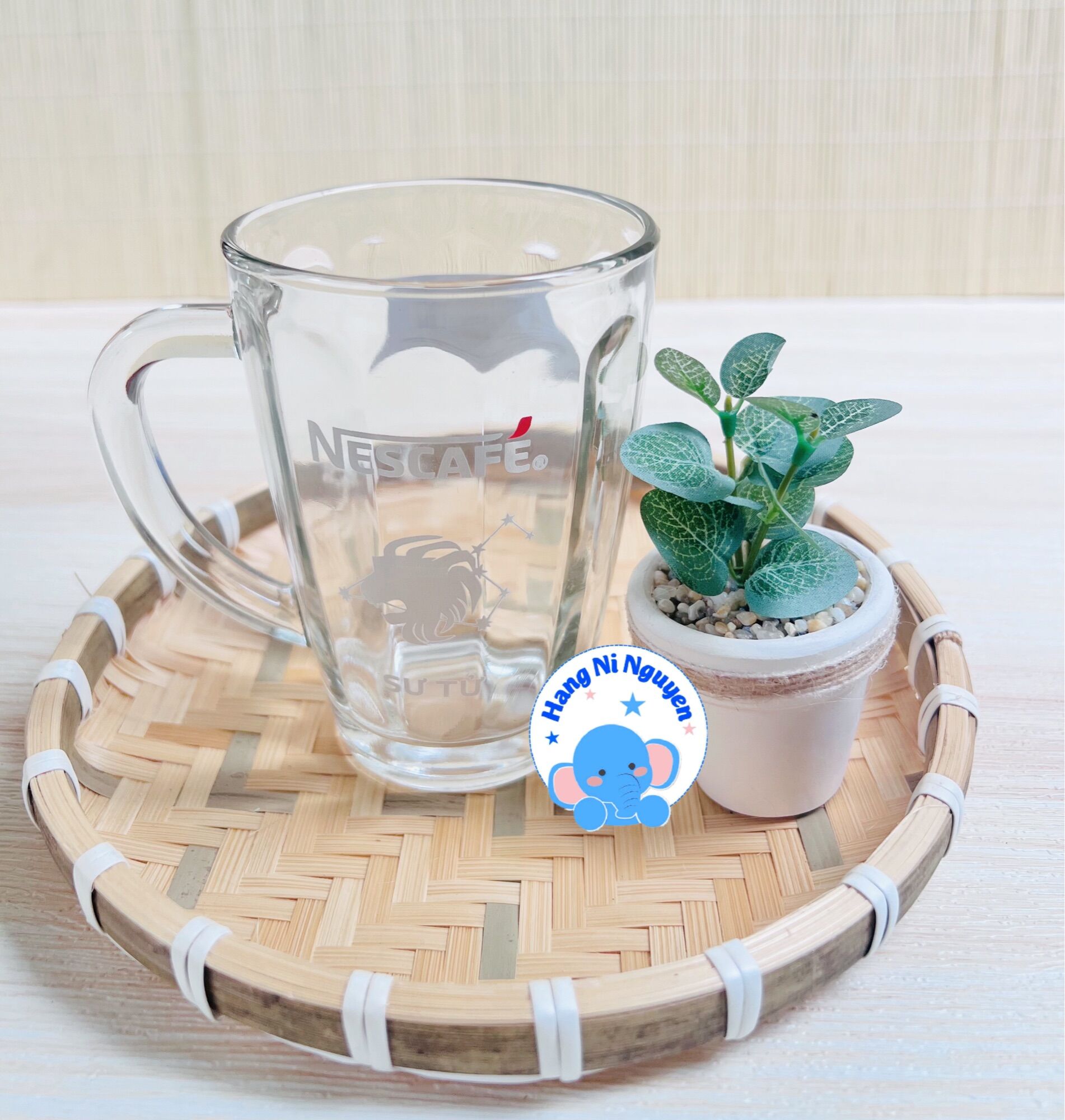 Ly thuỷ tinh dày dặn 340ml (HÀNG KM Nescafe)