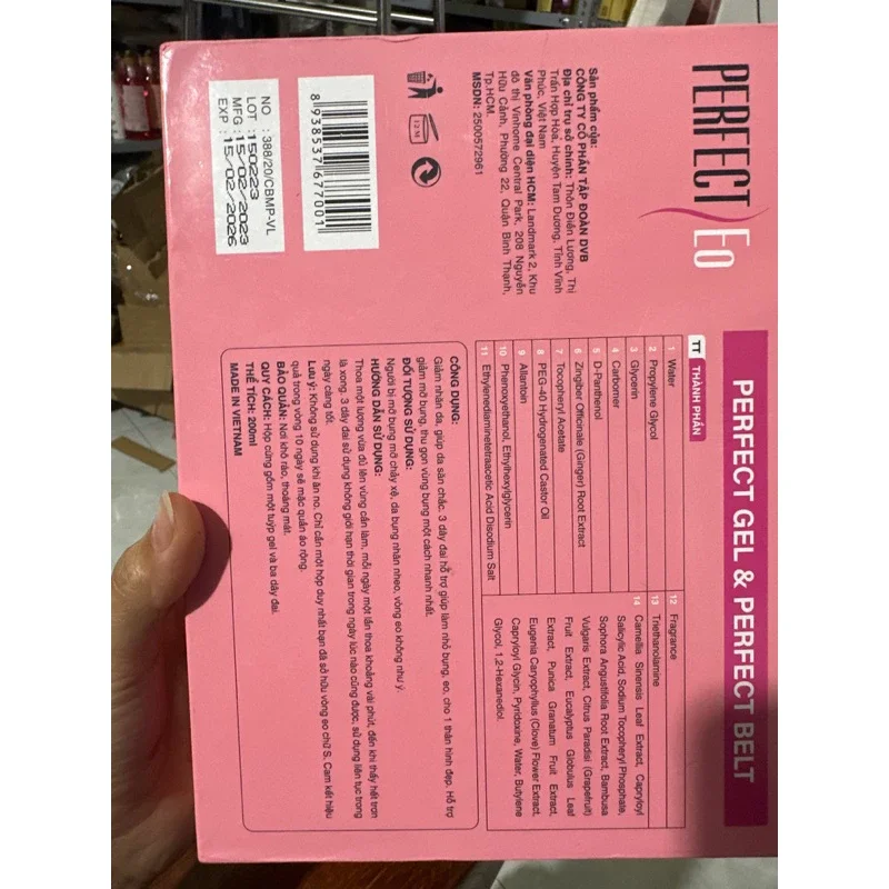 Gel tan mỡ bụng perfect eo