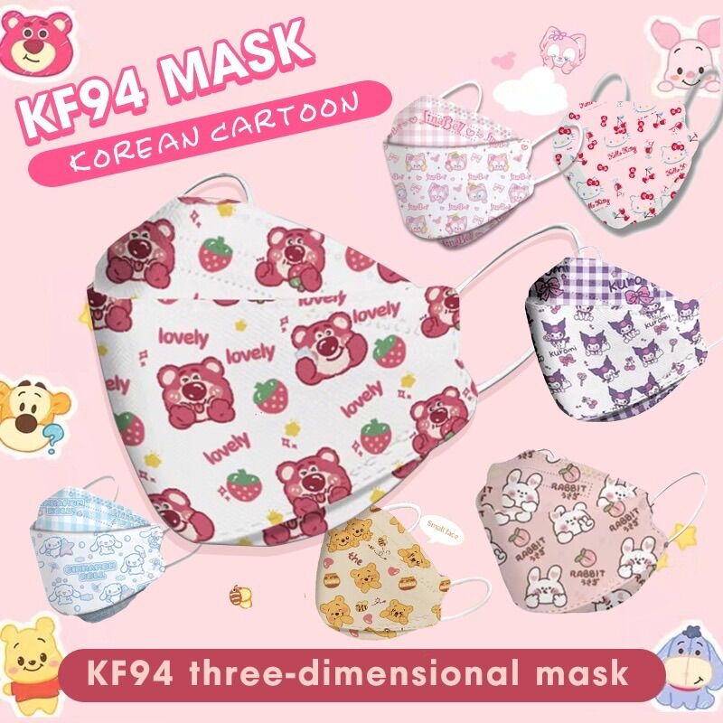 Khẩu trang kf94 hoạ tiết hoạt hình siêu cute hàng nhập khẩu cao cấp