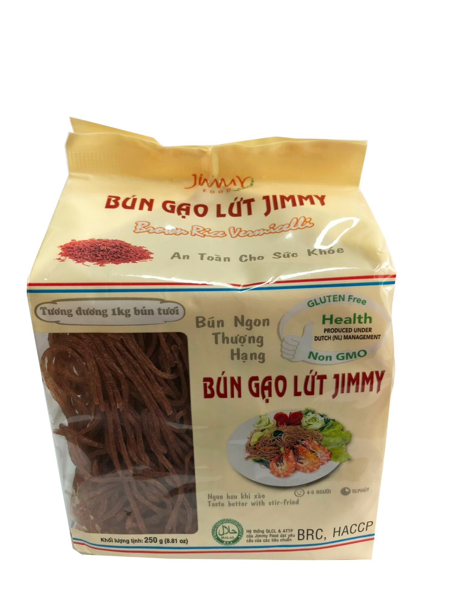 Combo 6 gói bún gạo lứt Jimmy giảm cân xuất khẩu date mới nhất