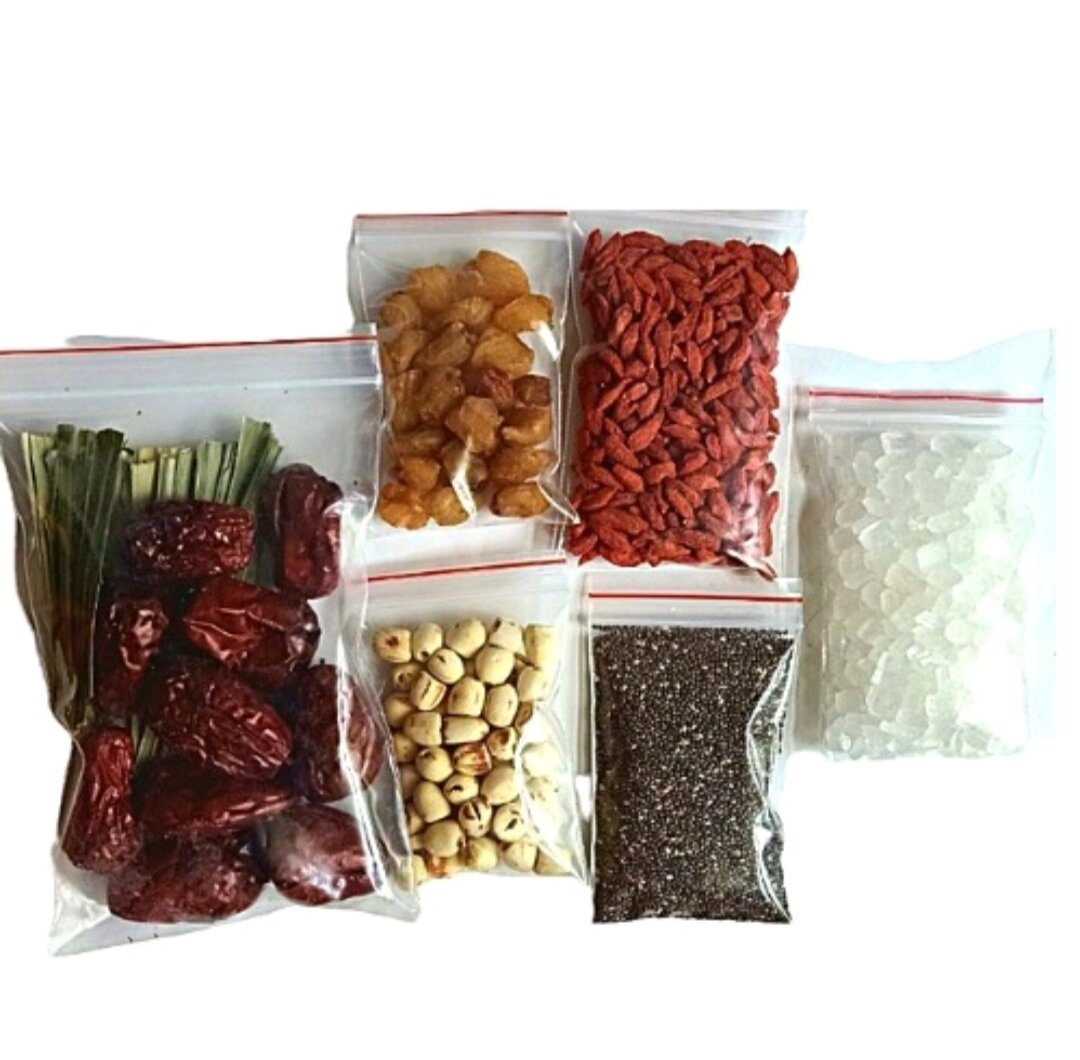 Combo 7 nguyên liệu chưng yến (dùng đủ cho 100gr tổ yến thô)