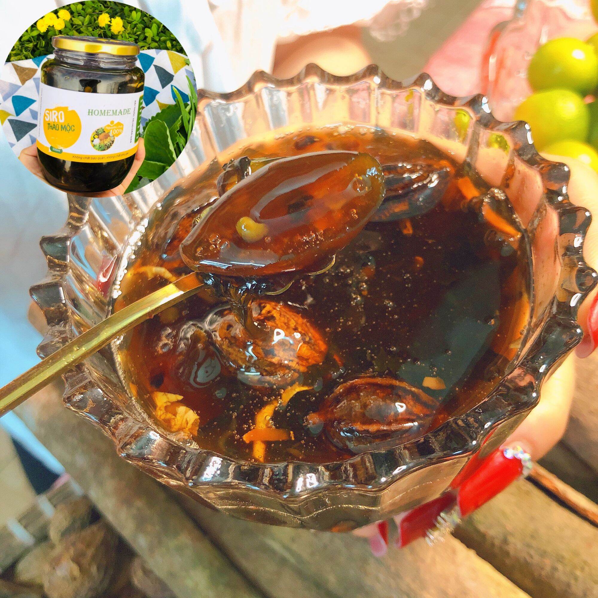 Siro ho thảo mộc home made hũ lớn 500ml