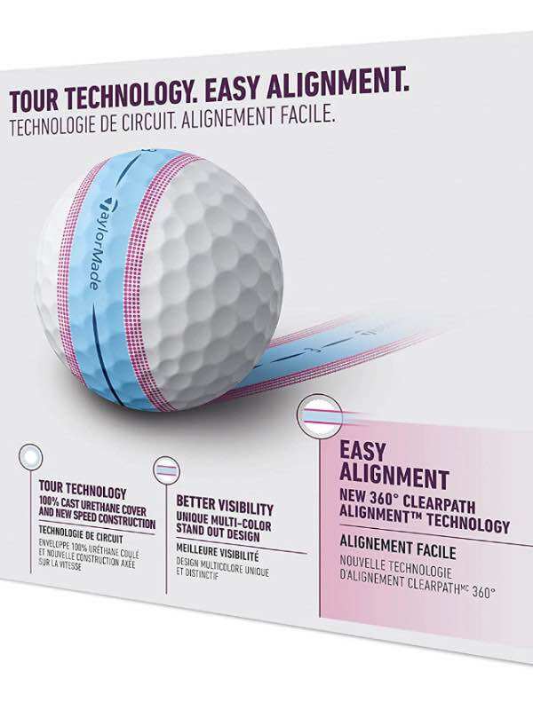 [New ball] Bóng golf Taylormade TOUR RESPONSE STRIPE 12 quả full box