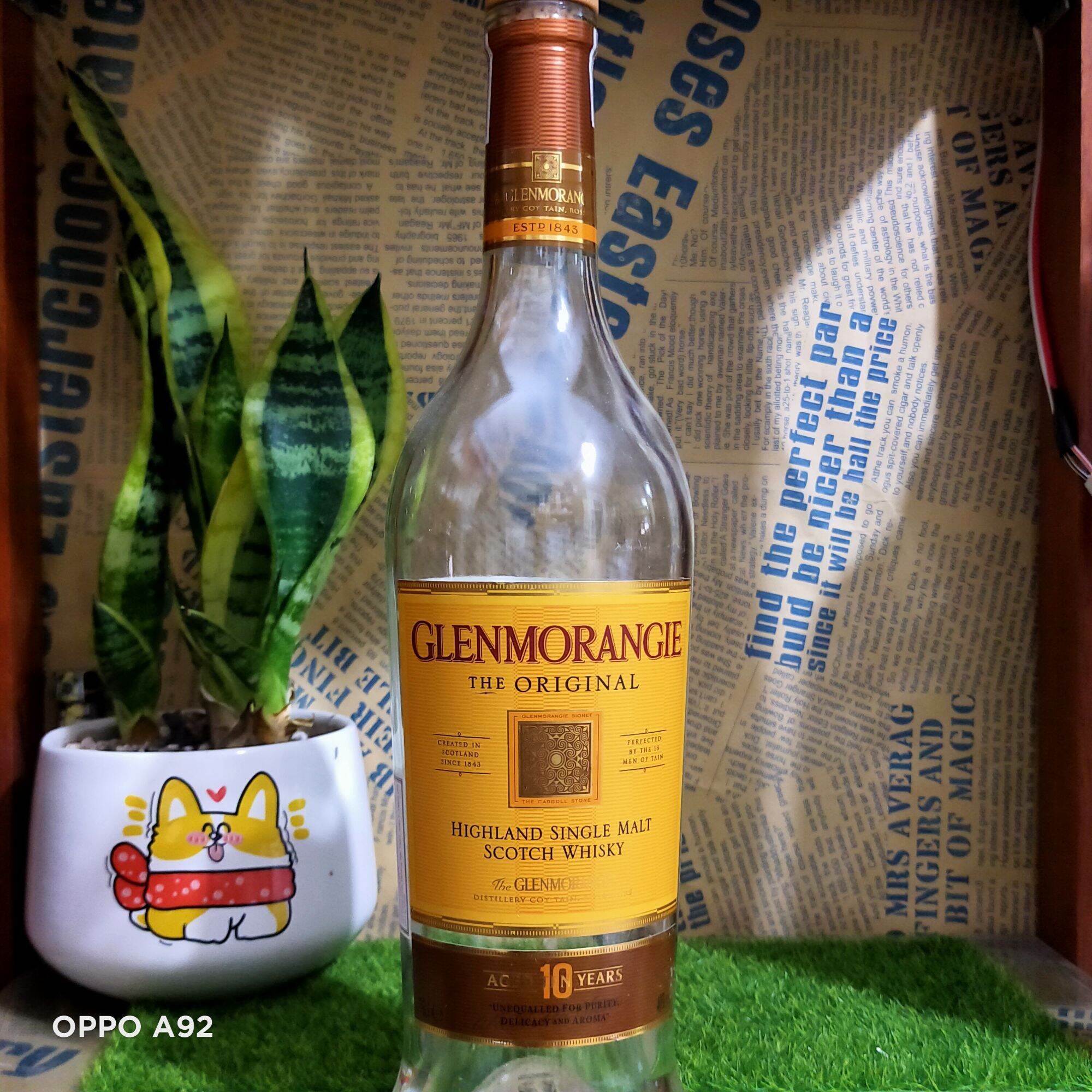 Vỏ chai thủy tinh Glenmorangie dáng cao