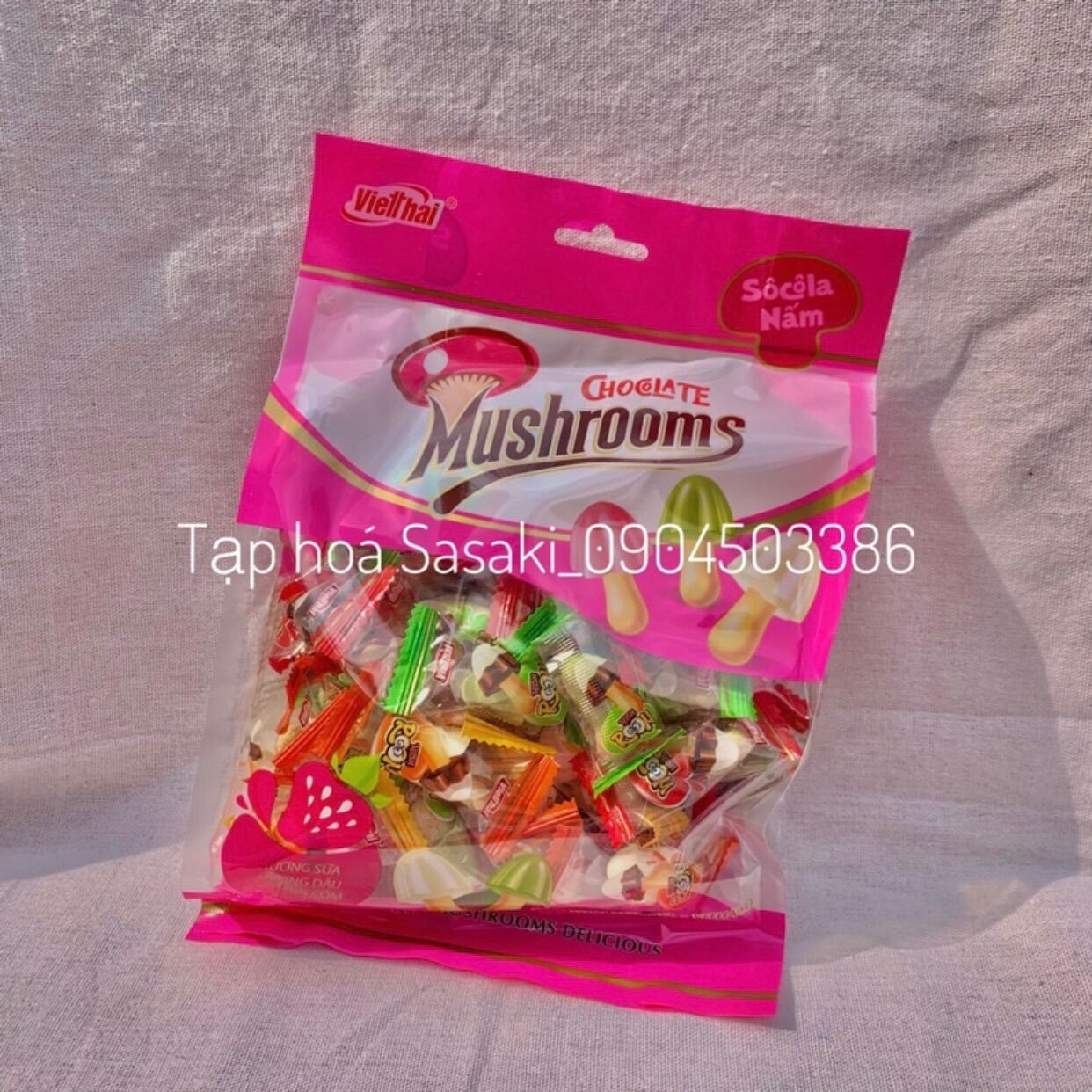 Kẹo socola cây nấm 3 vị việt thái gói 300g