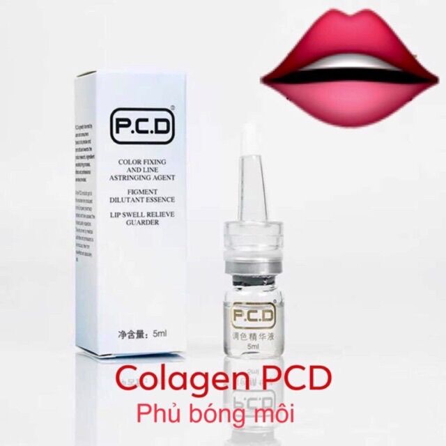 Phủ bóng môi colagen pcd phun xăm thẩm mỹ