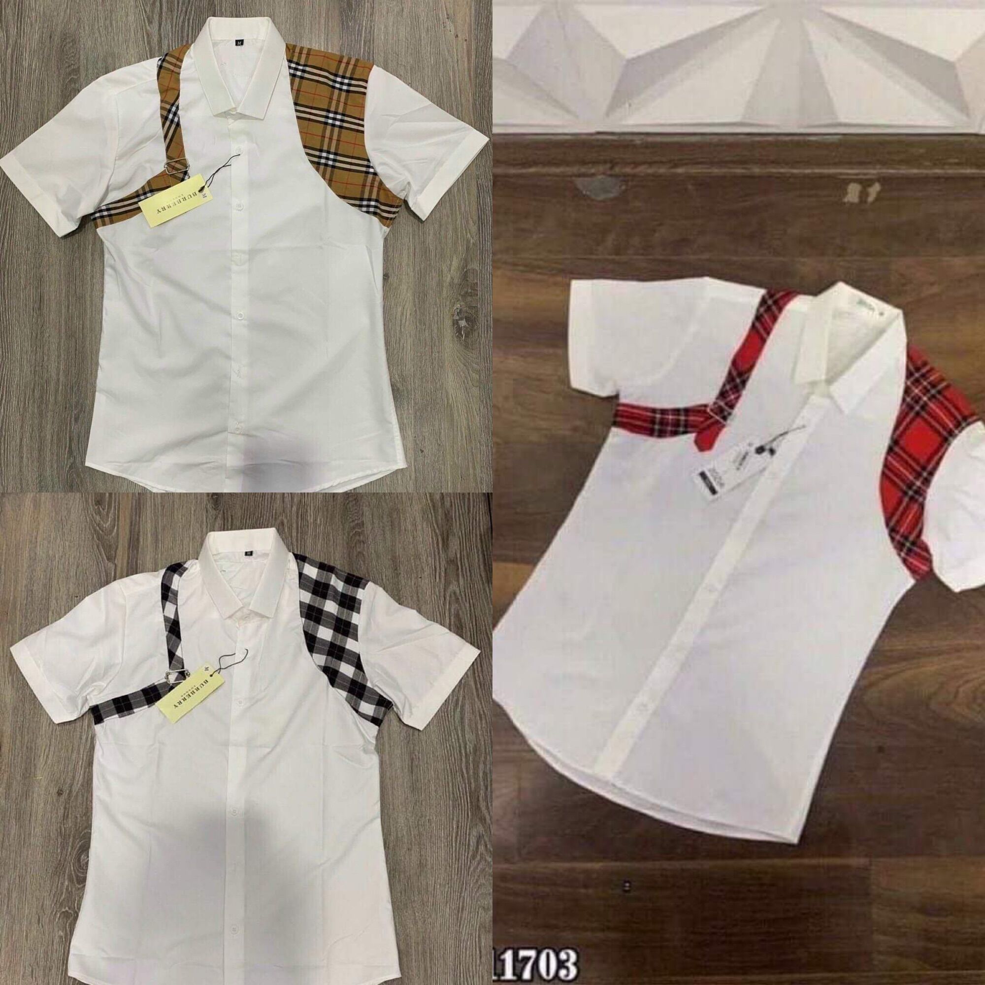 Sơ mi cộc trắng mcq hotren