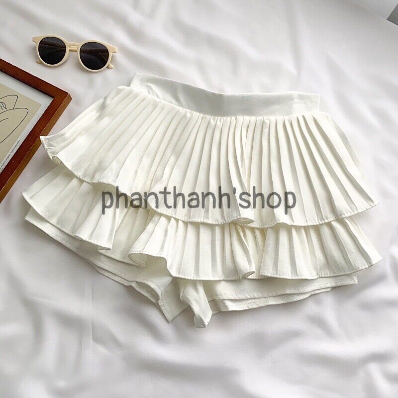 Chân váy 2 tầng xếp ly có quần trong