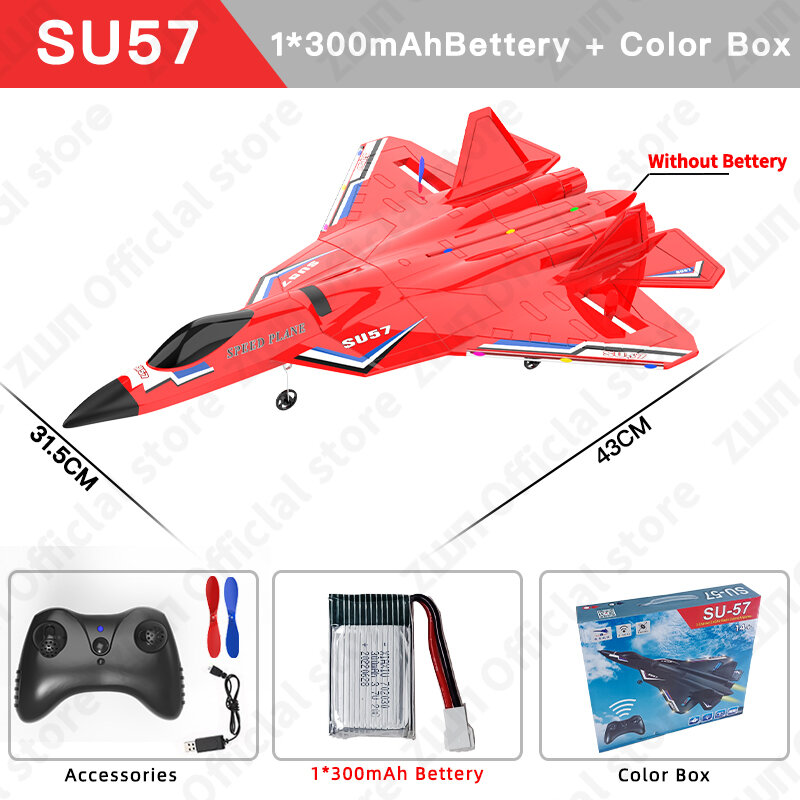 Su57 rc máy bay có đèn led trong nhà ngoài trời tàu lượn epp xốp máy bay mô hình điều khiển từ xa cho trẻ em 2.4g máy bay quà tặng sẵn sàng đi
