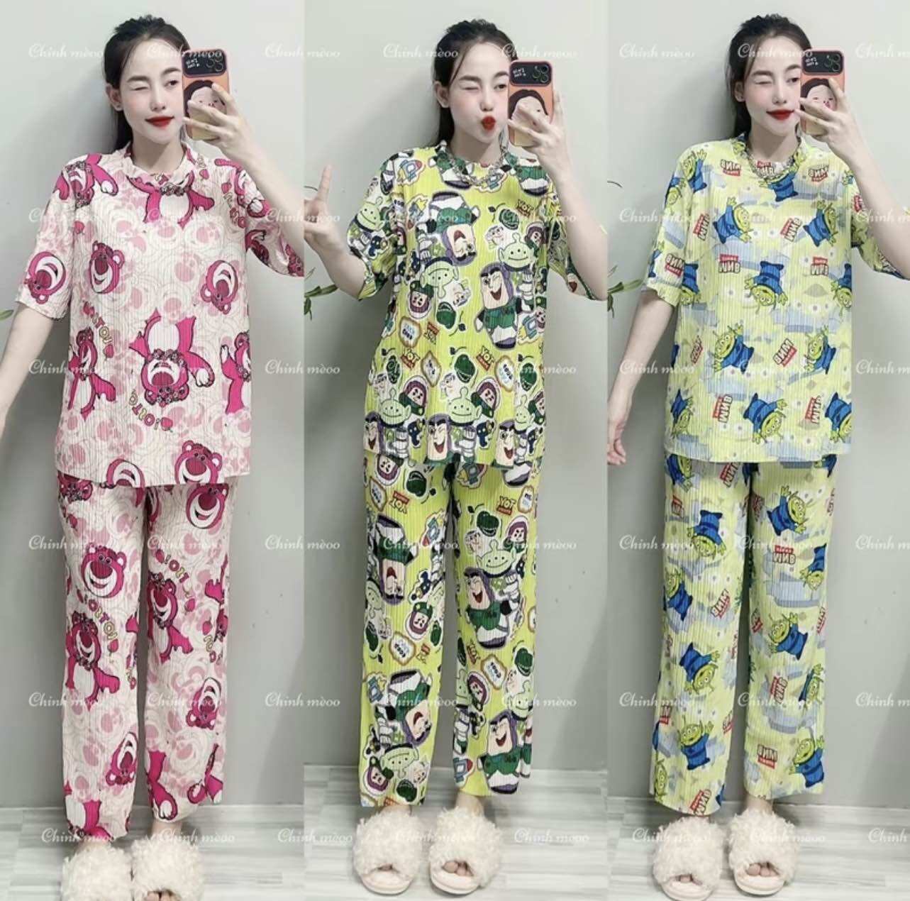 Set bộ mặc nhà, set bộ suông hình in đáng yêu - hn closet