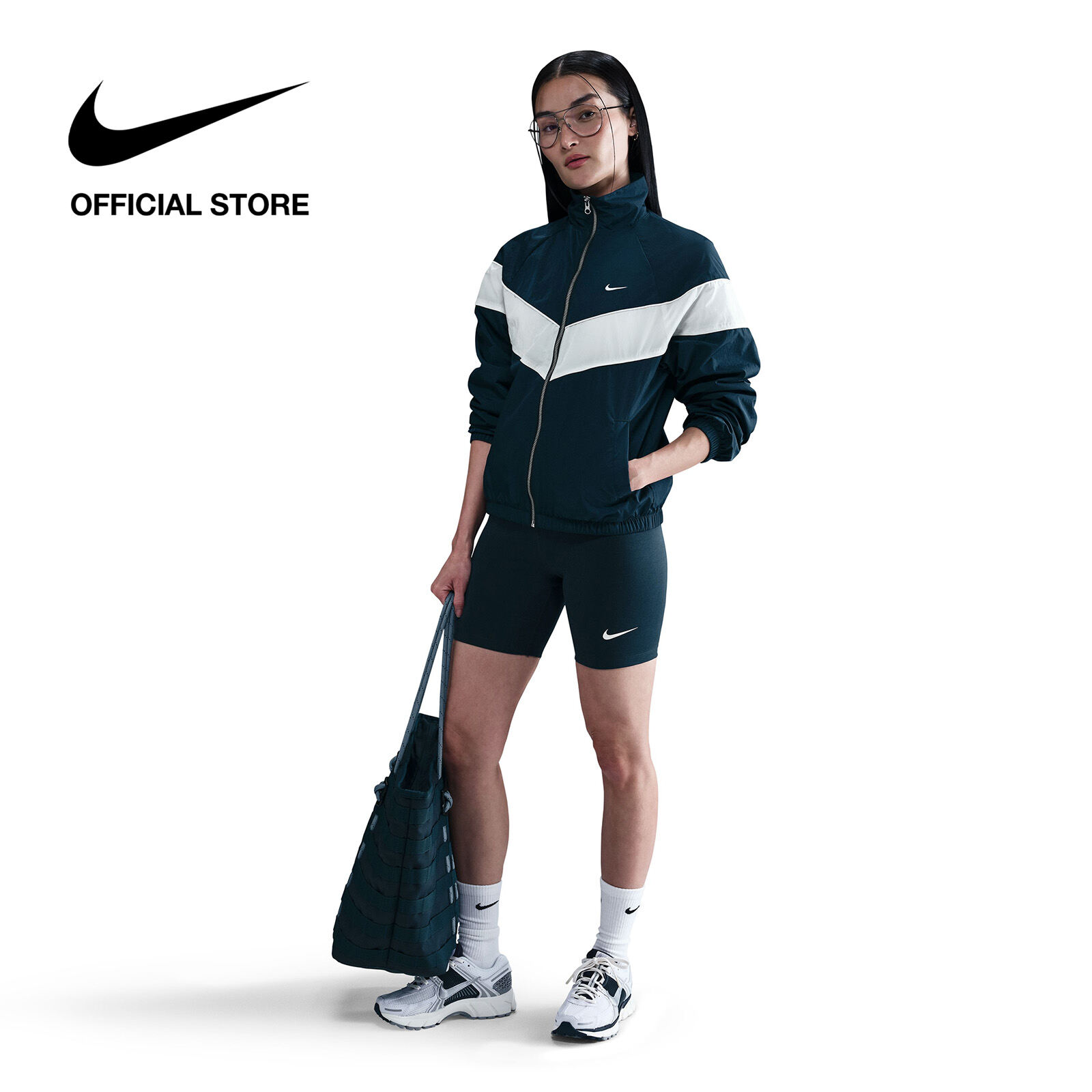Áo khoác nữ Nike Womens Windrunner Loose UV Woven Full-Zip Zip Jacket - Armory Navy