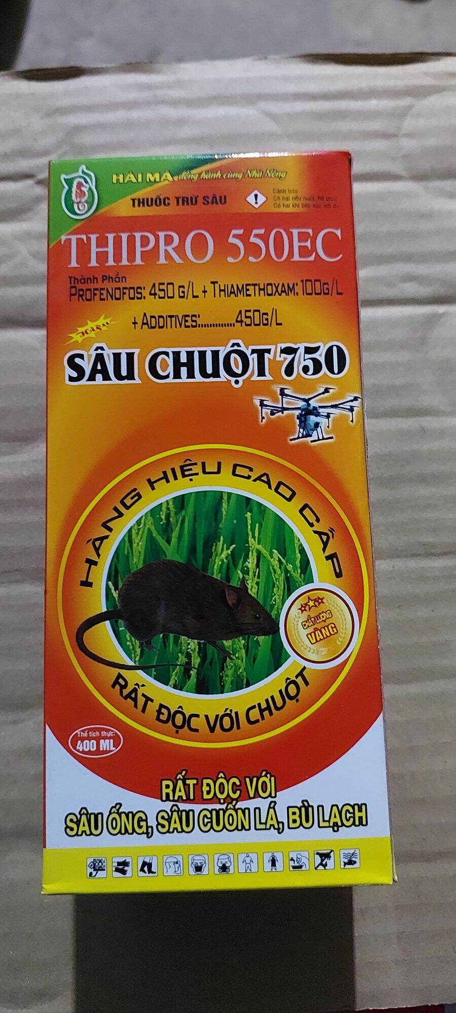 Thuốc sâu chuột Thipro 550EC giúp xua đuổi chuột và trừ được sâu hại