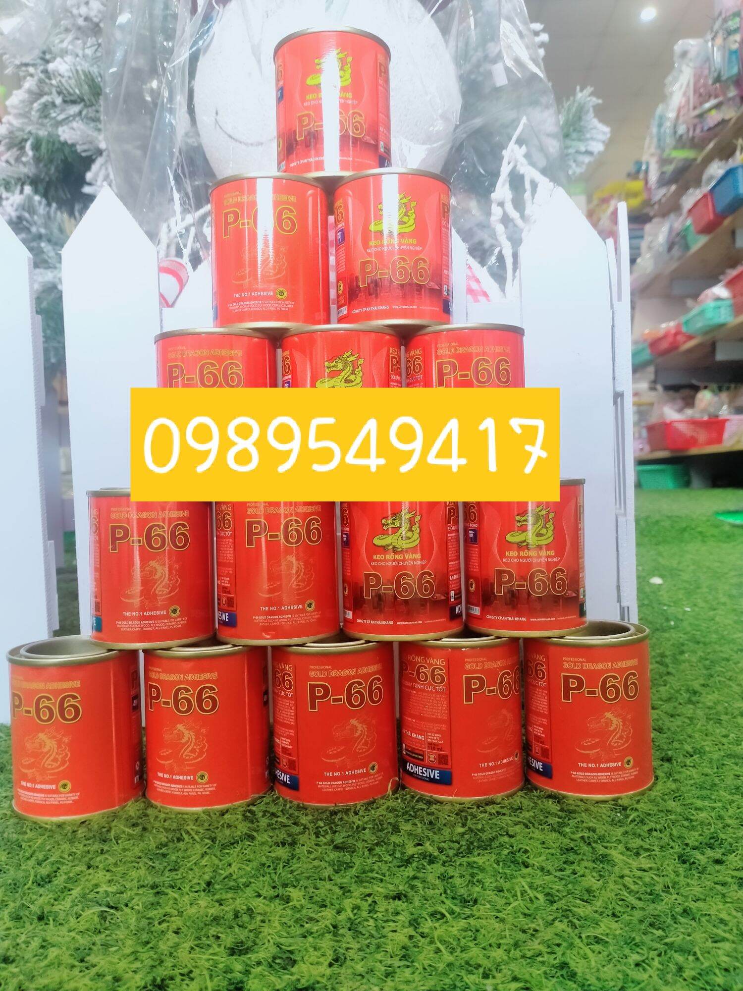 Keo dán đa năng Rồng vàng P66 110ml dùng dán dưa,dừa,gỗ.nhựa,giày dép
